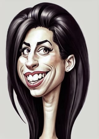 amy winehouse, smiling, big head