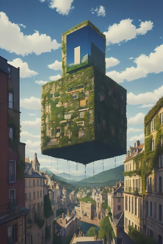 a surreal world inspired by rené magritte and salvador dali