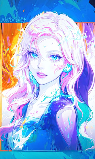 1girl, 16k, white skin,pink hair, super detailed, futuristic, masterpiece,detailed face, complex_background, detailed face, beautiful detailed eyes), High contrast, (best illumination, an extremely delicate and beautiful),dynamic pose, warzone,blue flames, glow, glowing weapon, light particles, long white hair, BLUE  FIRE,scenery,RED FIRE GREEN FIRE BLUE FIRE PURPLE FIRe,candystyle