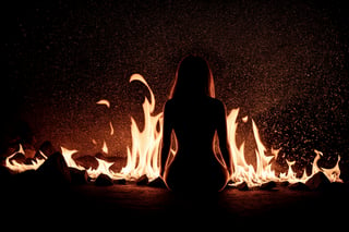 centered,symetric,photo from the back, of a naked 21yo slim fit girl, looking away, on a land of lava and sharp rocks,black twisted horns,embers particles,smoke,floor on fire with flames,raven flock background,bokeh,extreemly detailed,intricate,skin texture,film grain,HDR, 8k,hyper realistic,backlit back light,photography, dark theme
Negative prompt: anime,cartoon,3d render,child,old,overexposed,underexposed,monochrome,watermark,face,pussy