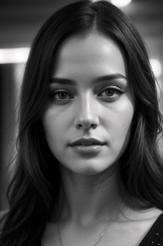 black and white dreamy young beautiful female artificial intelligence, metropolis, cinematic, rim light, bokeh, photo - realistic, elegant, high detail, 8 k, masterpiece, photo taken in 1 9 3 0 trending on artstation
