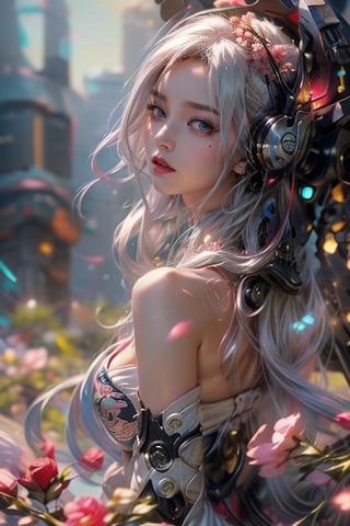  jinx in league of legends 
background flower background  stars background Masterpiece sky, universe angle, upper body,and lower body (brighteyes:1.2)photo of beautiful age 18 girl, pastel hair, freckles sexy, beautiful, close up, young, dslr, 8k, 4k, ultrarealistic, realistic, natural skin, textured skinolo girl holding detail floral print umberalla wearing detail japanese kimono cherry blosom tree detail hair kind face, looks at the viewer, (masterpiece), (best quality), (ultra-high quality), (8k resolution), (over-detailed), (ray tracing), erte 12k, high definition, cinematic, neoprene,, portrait featured on unsplash, stylized digital art, smooth, ultra high definition, 8k, unreal engine 5, ultra sharp focus, intricate artwork masterpiece, ominous, epic, TanvirTamim, trending on artstation, by artgerm, h. r. giger and beksinski, highly detailed, vibranta close up of a woman with white hair and a white mask, beautiful character painting, guweiz, artwork in the style of guweiz, white haired deity, by Yang J, epic exquisite character art, stunning character art, by Fan Qi, by Wuzhun Shifan, guweiz on pixiv artstation,kristinapimenova,alluring_lolita_girl,mecha