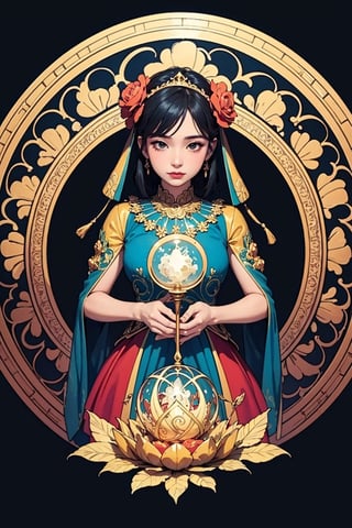 (1girl:1.5), (masterpiece, top quality, best quality, official art, beautiful and aesthetic:1.2), extreme detailed,colorful,highest detailed, official art, unity 8k wallpaper, ultra detailed, beautiful and aesthetic, beautiful, masterpiece, best quality, (zentangle, mandala, tangle, entangle) ,holy light,gold foil,gold leaf art,glitter drawing, PerfectNwsjMajicPerfectNwsjMajmagic, psychedelia art, flower, mandala, psychedelic, tapestries, ethereal,Blender