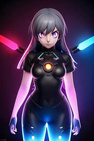(masterpiece, best quality, official art1.3), (1girl:1.3), ((extreme detailed)), colorful, solo, (expressionless, emotionless), active pose, shaded face, crazy eyes, creative background, (abstract background), glowing eyes, (long eye lashes), blacklight, full body, neon
,Science Fiction,ph bronya,3DMM