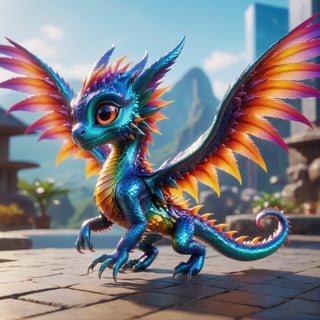 (((full_body shot))), solo, a cute dragon have pair of wings, shiny big eye, cute, digital world background, action_pose, holomashdragon, highly detailed, hyper realistic, with dramatic polarizing filter, vivid colors, sharp focus, HDR, UHD, 64K, 16mm, color graded portra 400 film, remarkable color, ultra realistic,