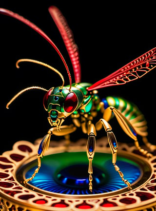 (living:1.2) ant made of gold filigree, green gems, blue gems, red gems, and white paper, sitting on a patterned gold pedestal, epic, cinematic, bokeh, raw photo, microscopic, origami, elaborate detail, film grain, Iphone X, 35mm, psychedelic colors, dramatic lighting, glowing, professional photograph
highly detailed, wide-angle lens, hyper realistic, with dramatic polarizing filter, vivid colors, sharp focus, HDR, UHD, 64K, 16mm, color graded portra 400 film, remarkable color, ultra realistic, detailed pupils; insect, (tiger:0.5),The Guyver, Kentaro Miura, parasyte,mecha,