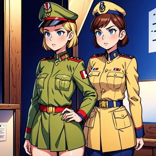 arafed a girl with uniform on a mannequin in a museum display, officers uniform, full uniform, full dress uniform, stylised military clothes, avant uniform, soldier clothing, general uniform, world war ii military style, wearing military outfit, military uniform, wearing a military uniform, ww 2, ww2, wearing military uniform, military outfit, army uniform, uniform