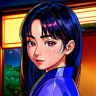 ((Top Quality, 8K, Masterpiece)), Sharp Focus, (Super Beautiful Face), (Glossy Skin), Realistic Photos, Black Hair, Realistic Pupils, Movie Lighting, Highly Detailed Eyes and Face, Movie Lighting, (Cowboy Shot), (kimono, hakama, obi),　(Korean Cute Actress), in nature, classic kimono,