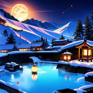 Ancient Chinese scenery, ((hot spring)), (heavy snow), (firefly), (paper kite), (midnight), (moon), shrine on the top of the mountain, ((flower)), beautiful scenery, realistic lighting, masterpiece, High quality, beautiful graphics, high details,
Estimat
