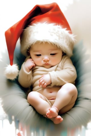 {infant as santa},  by Carne Griffiths , Wadim Kashin and zer0pixels,

