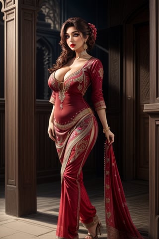 sexy girl, 20 years old, Amy Jackson, Nora Fatahi, erotic, seductress, Instagram model, celestial, romantic, red lips, long doe like intoxicating eyes with mascara, blush, (one side parted disheveled curly long hair:1), sexy fit curvy body, shalwar kameez embroidery outfit suit, deep neck  (thighs:0.5), (cleavage:0.9), sexy sensual standing pose, medium long shot, cinematic shot, atmospheric lighting, Photorealistic, Hyperrealistic, Hyperdetailed, detailed saturated skin, soft lighting, subsurface scattering, (realistic textures:1.3), masterpiece, best quality, ultra-realistic, long medium shot, centre composition, 8k, golden ratio, Intricate, (romantic film grading:1), film photography, award-winning photography, soft focus, dynamic abstract  background, fcHeatPortrait, light studio,arshadArt, full body with beautiful high heel, 
full body, best quality, ultra high res, (photorealistic:1.4), 1girl, smiling, (faded ash gray messy bun hair:1), border light, depth of field, (large breasts:1.2), sitting (outside) looking at viewer, closeup breast milk comes out of the breast, beautiful woman, full body. standing and with a big ass, big and voluptuous breasts, sensual and erotic, front view, with a large and erotic sex, blond hair, nud, full body