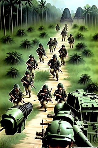 vietnamese vietcong army ready for an ambush