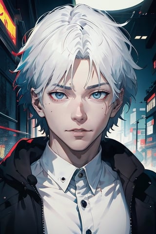 (Masterpiece), (detailed eyes), (detailed scenery), cinematic lighting, detailed face, detailed surroundings, masculine features, male character, masculine figure, (man), (Tokyo Ghoul), (Sui Ishida's manga, drawing style), (Ken Kaneki), (white hair), extremely pale skin, eyes_details, detailed_background, addDetailed, more_detail, add_detail,ken_kaneki, High detailed, handsome male.