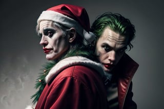 Image of Santa Claus and the Joker

,,<lora:659111690174031528:1.0>