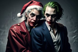 Image of Santa Claus and the Joker

,<lora:659111690174031528:1.0>