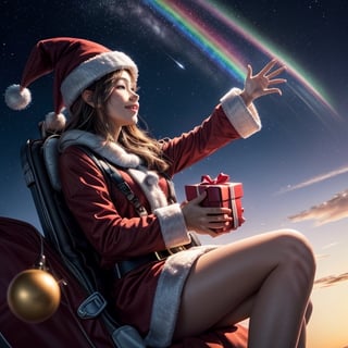 🌈🫧☀️12.15 daily theme:  Soaring in the sky!🌈🫧☀️
When Santa’s delivering gift, he’s busy exploring the romance of the skies!