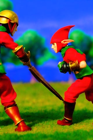 Elf warriors fight against invaders