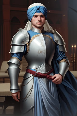 knight wearing ottoman armor/wearing turban