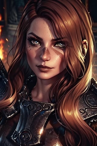 1 girl,  close up,  badass,  smirk,  warrior, ,Skyrim, close up, smirk,  war paint, lycanthrope,photo of perfecteyes eyes