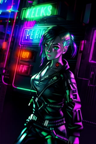 cyberpunk, neon lights