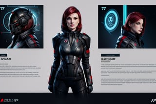 1 girl, sexy, combat armor, sselife, N7, future, mirrow, smirk,Jane,Shepard, militrary pose, badass, space, sexy, comic strip, comic page, Black hoodied, N7 Hoodie, 6 comic panels,