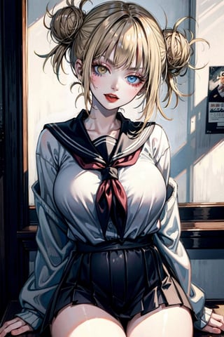 (best quality, masterpiece:1.1),looking outside, (1female), Toga,Himiko