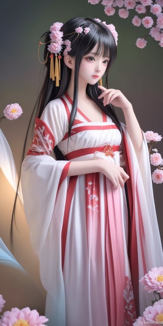 (masterpiece, top quality, best quality, official art, beautiful and aesthetic:1.2), (1girl), extreme detailed,(abstract, fractal art:1.3),highest detailed, detailed_eyes, light_particles, hanfu,jewelry, sexy, ,red,,<lora:659111690174031528:1.0>