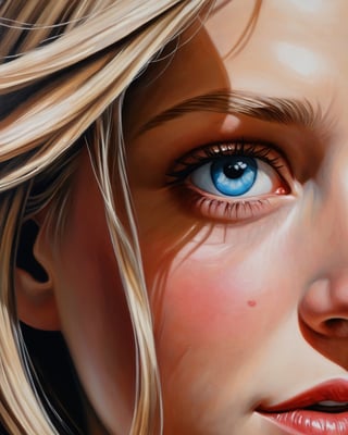 close-up portrai of Supergirl, detailed face, oil and canvas paintings, photorealistic