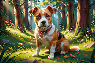 8K,Best quality, masterpiece, ultra-high res, (photorealistic:1.4), Masterpiece, Concept Art,, singleL one dog