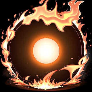 circle rounded avatar frame, in flame, electric, lightnig, ultra detailed, intricate, white background, simple background,circleframe,in fires