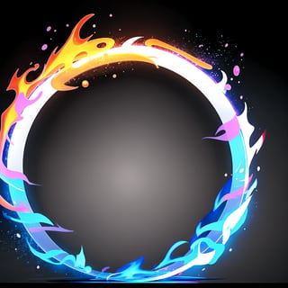 circle rounded avatar frame, in flame, electric, lightnig, ultra detailed, intricate, white background, simple background,circleframe