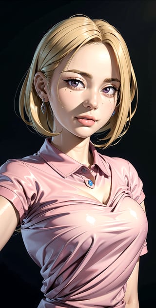 (best quality,masterpiece, photorealistic, highly detailed), a close-up portrait of 1 beautiful teacher, in her 20s, attractive smile, ((wearing a pink polo shirt), earrings, medium-sized breasts, beauttiful detailed faces, beautiful detailed eyes, realistic detailed skin texture, blonde bob hair, detailed hair, in front of a blackboard, sharp focus,xxmix_girl,high_school_girl,fantasy_princess
