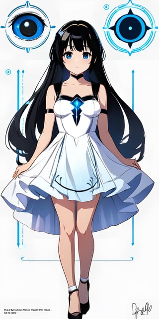 (masterpiece), realistic, beautiful face, full body, sunlight, cinematic light, bangs, a handsome man, beautiful eyes, black hair, perfect anatomy, very cute, princess eyes , (black eyes) , (frame the head), Centered image, stylized, bioluminescence, 8 life size,8k Resolution, white low-cut dress with small blue details, human hands, wonder full, elegant, approaching perfection, dynamic, highly detailed, character sheet, concept art, smooth, facing directly at the viewer positioned so that their body is symmetrical and balanced, stunningly beautiful teenage girl, detailed hairstyle,


