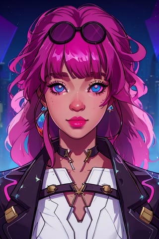 City nights, summer breeze make you feel all right, Neon lights, shining' brightly make your brain ignite, Life is just a fantasy, can you live this fantasy life? style of James jean, cute face, Afrocentric, artstation, unreal engine,SHIRT