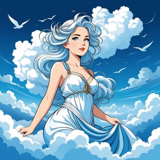 	
Ines, Maiden of Clouds in Vector hyper art style
