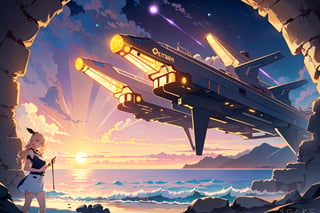(((spaceships, orbital_station:1.1), ocean, captain_uniform, russian), intricate, exquisite, aesthetic),

(anklet, armlet, green_eyes), chocker, smile, blonde_long_hair, lipstick, female_solo,

((greek_ruins, beach), sky, mountains, full_eclipse), stars, [clouds]

((colors violet / yellow / red / orange / indigo, colors enhanced), outline, light_particles), dreamy glow, warm light, bokeh, 35mm-lens,

((((masterpiece, best quality, perfect visual), super detailed), sharp image, professional artwork), 8K, HDR),