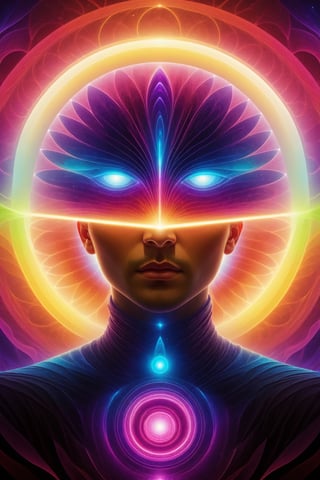 (rainbow color aura, majestic, magnificent, supreme, halo of colorful lights, celestial being, fractal geometry patterns),

1_boy, (blindfold),  power of life, ((strong inner light)),

colors purple-pink-violet-black-blue-((lime))-azure-orange-red, neon-light, (warm-glow), 800mm lens, extreme reach, super telephoto lens,

(masterpiece, (key-visual), professional-artwork, 8K, HDR, colorful, sharp-image, intricate-details), Magical Fantasy style,
