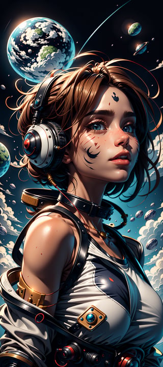 a cat girl astronaut exploring the cosmos, floating among planets and stars, high quality detail, ((intricate detail)), complex illustration, high contrast, intricate background detail
masterpiece, best quality,   ((anime screencap)), studio ghibli style,bofKatt,Sexy Women ,More Detail,Red facial marks,COLLAR