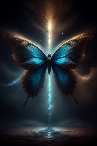 An image of a butterfly with wings formed by two human faces looking at each other, one light and one dark, representing the duality, image with smoke effect and beauty,IMGFIX,89,DDINGU,babilus,DonMF43XL,Pencil Draw,modelshoot style,mdjrny-pprct,Unique Masterpiece,Leonardo Style, dalle,sketch,oil paint ,<lora:659095807385103906:1.0>