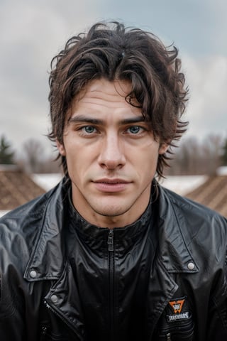 Hyper realistic image of an athletic looking Caucasian man dressed biker uniform. ((The uniform red Fox Racing Sports whit Logos: 1.2)). The character should have detailed skin texture, well-defined hands, and hazel eyes that reflect realism. His face should show symmetry in his physical features, and he should have a serious but friendly expression. When standing, the lighting in the scene should be natural and realistic, with a medium shot that shows the character centered in the frame, (looking directly at the viewer: 1.2). ((Also, make sure his entire body is facing the viewer to create a sense of connection: 1.6)).
(Change biker uniform color: 1.8)
(Fund of a BMX track: 1.6)