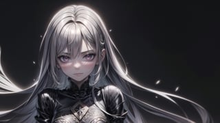 ((Masterpiece, highly detailed, extremely detailed, beautiful, HD)), (extremely detailed CG unity 8k wallpaper, masterpiece, best quality, ultra-detailed, best shadow), (detailed background), (beautiful detailed face, beautiful detailed eyes),HD,8k,looking at viewer, long hair, white hair,red eyes,evil expression, ominous, epic, dark fantasy,studio quality,dramatic,dramatic atmosphere, full body,night,dark,1 girl,yuzu