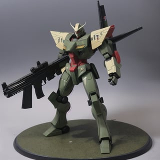 macross_mecha, full figure, F14_tomcat, super_robot, flying_pose, humanoid, combat_airplane, camo_green, camouflage_paint, full_face_mask, beefy, shoulder cannon, standing pose, big rifle, larger_legs, big calves
