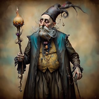 old_man, in the style of esao andrews, baroque, gothic, full figure