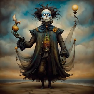 sandman, in the style of esao andrews, baroque