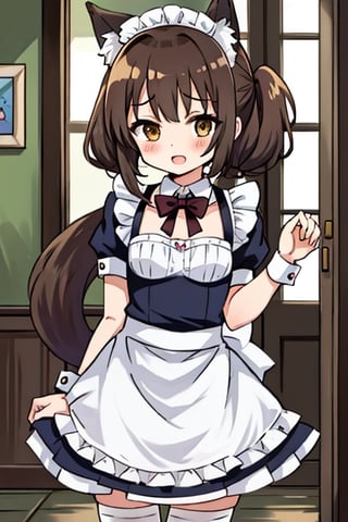 wolf_ears,tiny_female,brown_hair,pony_tail,lolicon,tiny_breasts,maid_outfit