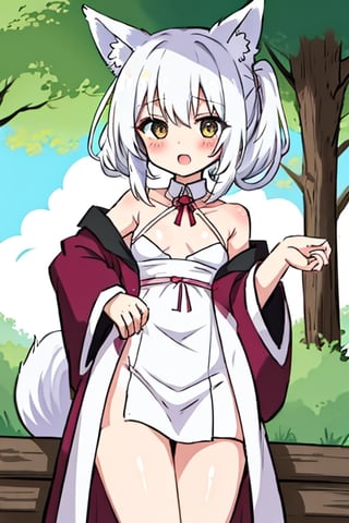 fox_ears,tiny_female,white_hair,pony_tail,lolicon,tiny_breasts,robe