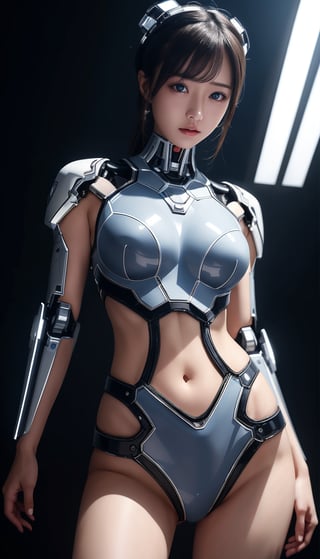 (best quality, masterpiece:1.2),ultra detailed,(photo realistic:1.4),solo,cute girl,upper body,(body illumination:1.4),sexaroid_of_mechagirl