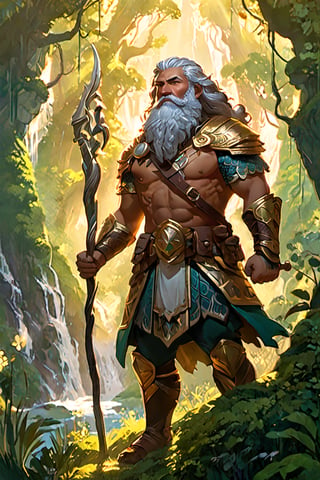 A majestic Kalemne' stands tall as its Captain, set against a vibrant, evolving backdrop of Wilds. The Captain's piercing gaze is framed by the lush greenery and wispy tendrils of a mystical forest. Soft, golden light spills from the setting sun, casting long shadows across the terrain. The Kalemne's Captain proudly holds a gleaming staff, its crystalline surface reflecting the colors of the Wilds.