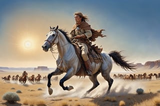 Photorealistic Images prompt structure:
"Vast Grasslands of the Plains with Herds of Wild Horses, Realistic Photograph, Natural Light, Wide Angle Lens, Front View, High Resolution, Highly Detailed"

Artistic Image prompt structure:
"Illustration of a Brave Sultai Scout Riding a Wild Horse on the Plains, Traditional Painting Style, Art Inspiration from Frederic Remington and Charles Marion Russell, Warm Lighting, Long Shot, Highly Detailed"

Artistic Image prompt structure:
"Medieval Fantasy Scene of a Sultai Scout Exploring the Plains, Digital Painting, Art Style inspired by Brian Froud and Alan Lee, Magical Lighting, POV Shot, Highly Detailed"