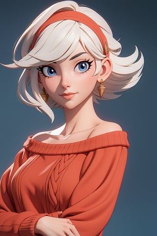 girl , Highly detailed, High Quality, Masterpiece, beautiful, full body,yor, 1girl, solo, off-shoulder sweater,red eyes, red sweater, collarbone, no background, white hair, red eyes, white hair,  short hair, short hair with long locks, bangs, sideburns, white headband,,BREAK looking at viewer,BREAK outdoors,BREAK,BREAK outdoors, track and field,BREAK looking at viewer, BREAK , (masterpiece:1.2), best quality, high resolution, unity 8k wallpaper, (illustration:0.8), (beautiful detailed eyes:1.6), extremely detailed face, perfect lighting, extremely detailed CG, (perfect hands, perfect anatomy), vape,High detailed ,anime, yorforger,3DMM, 60 years old,
